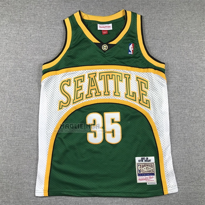 Maglia
 Kevin Durant NO 35 Bambino
 Seattle SuperSonics Mitchell & Ness 2007-08 Verde
